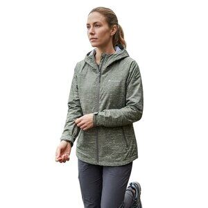 Columbia Whisper Ridge Omni-Tech Printed Green Hooded Full Zip Jacket Size XL